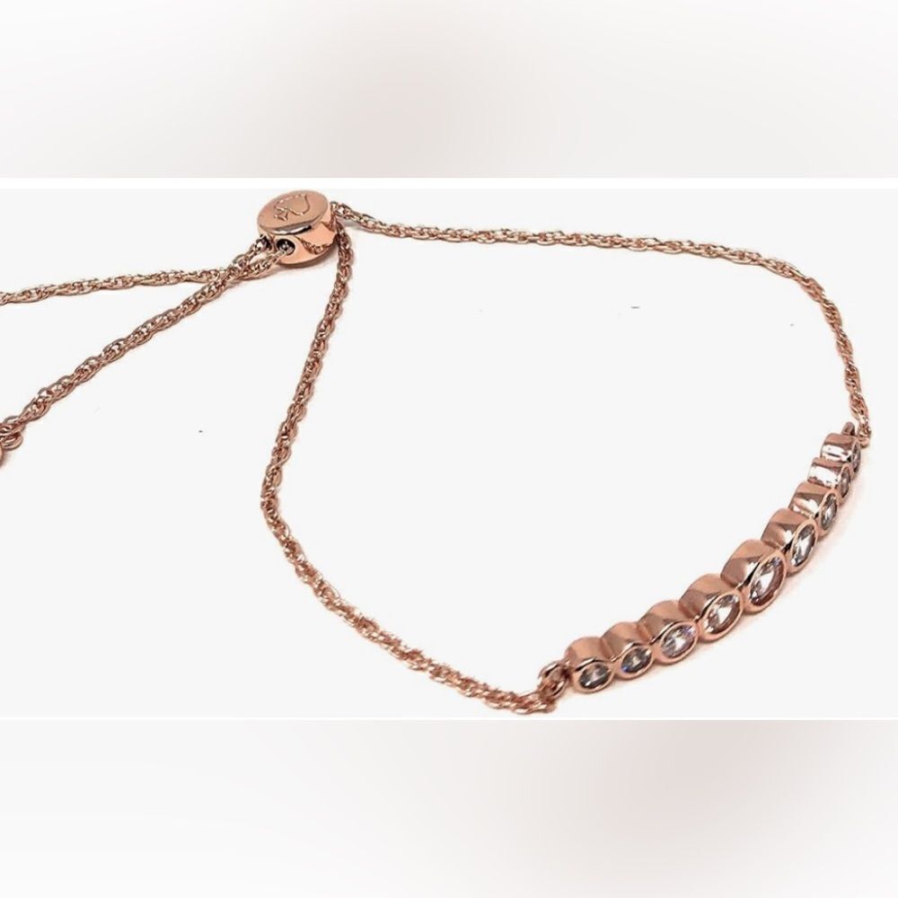 Kate Spade New York Rose Gold Circle of Love Adjustable Bracelet NWT - Picture 1 of 5